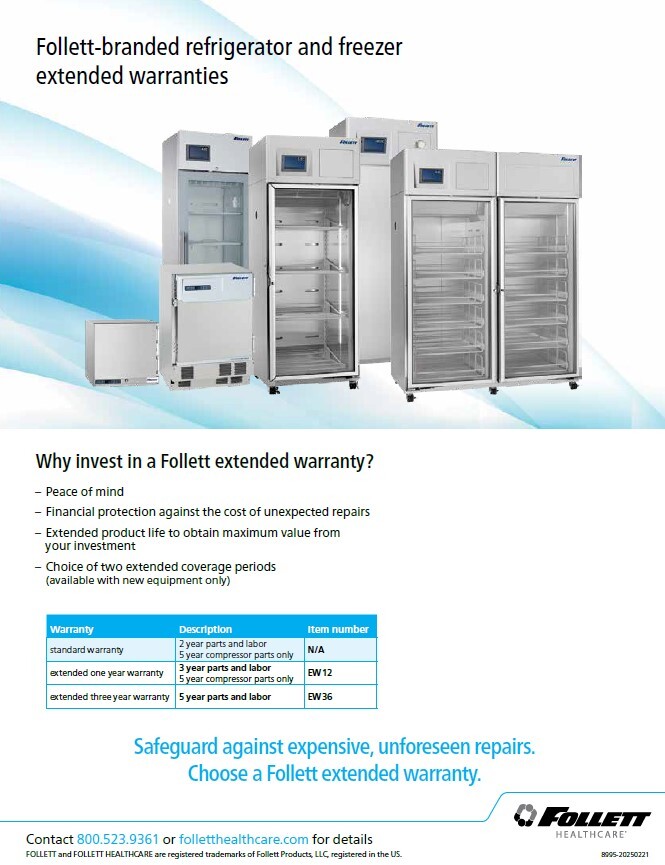 Image of Follett extended warranties for refrigerators and freezers